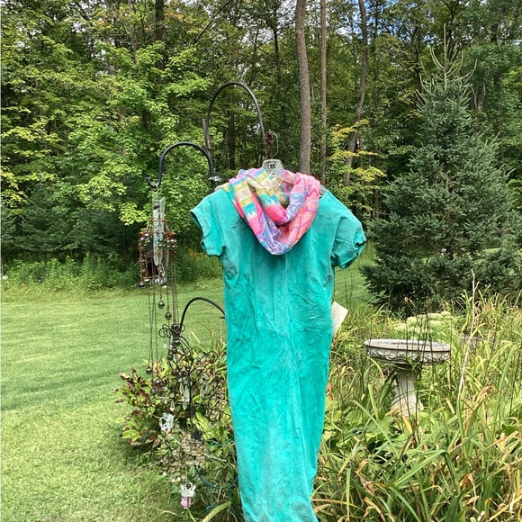 💃🏻PINK HANDKERCHIEF DRESS FUSCHIA GAUZE Sz S - Picture 12 of 16